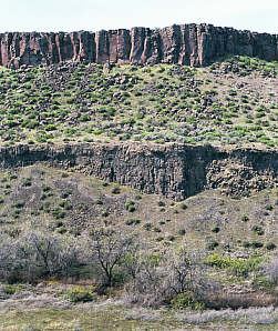 An example of two basalt layers